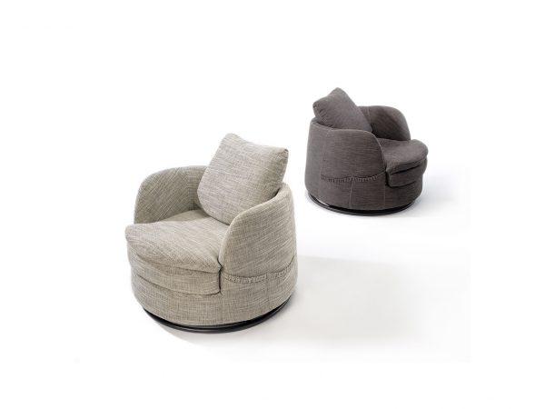 Πολυθρόνα καθιστικού με ύφασμα με βάση περιστρεφόμενη / by verfo lab / cfw
