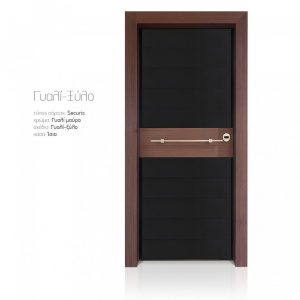 Πόρτα Ασφαλείας Γυαλι ξυλο