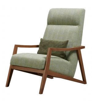 Αναπαυτική Πολυθρόνα καθυστικου με ύφασμα και ξύλινα πόδια barley / by sala tsanis / cfw