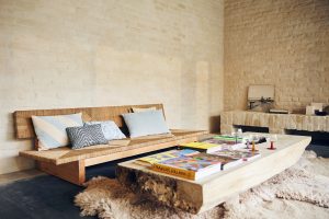 MZM5268 Καναπές από Μασίφ ξύλο βελανιδιάς