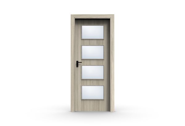 Εσωτερική πόρτα laminate με τζαμί 7Τ /latas doors / cfw