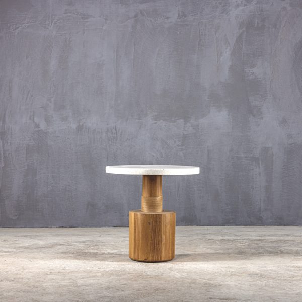 Τραπεζάκι μικρό Slow Terrazzo 48 Teak