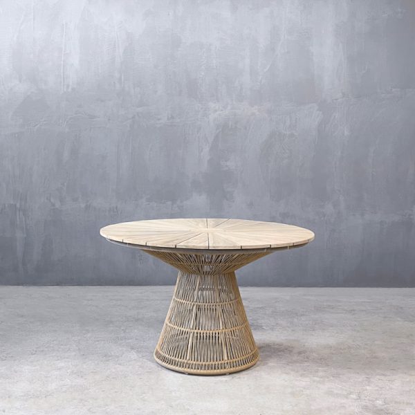 Τραπέζι στρογγυλό Slow Florella d 120 teak